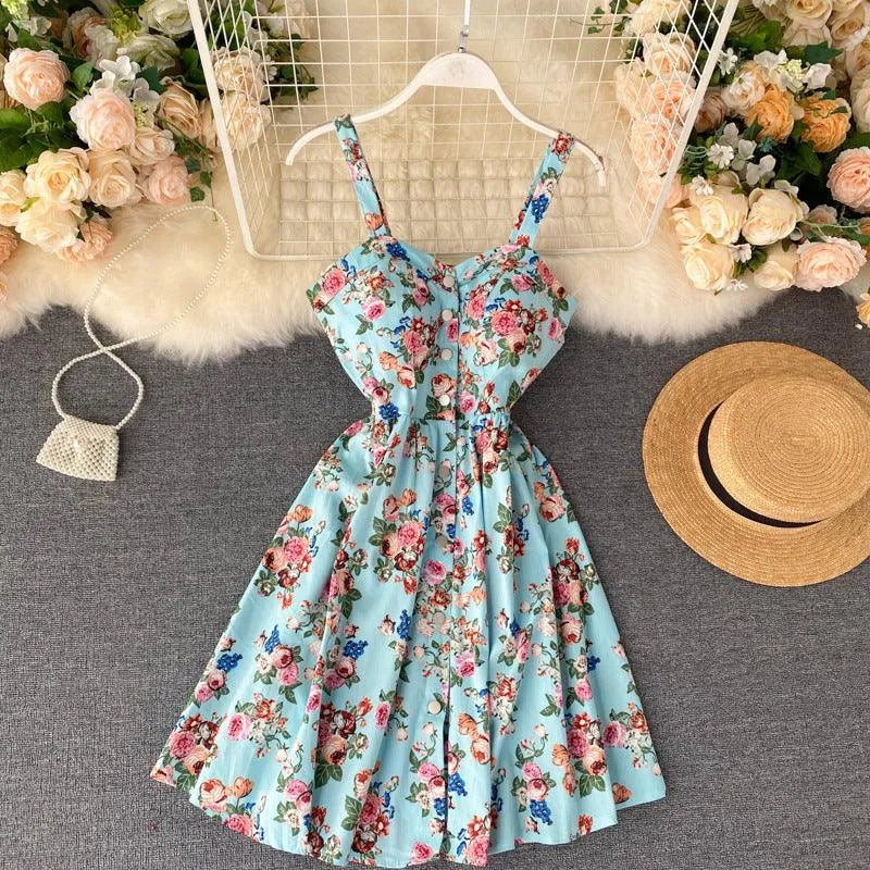 Levoire | Robe fleurie pour femmes Bleu