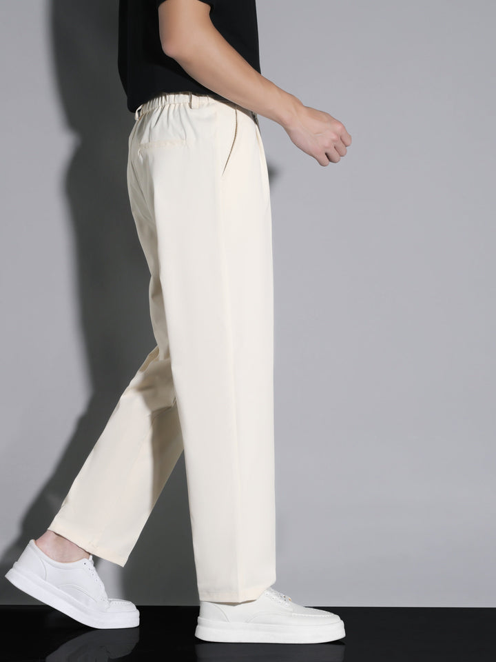 Levoire | Pantalons Pour Hommes Unicolores En Polyester, Tissu Non Extensible