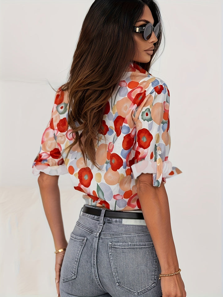 Levoire | Chemise À Motif Floral Avec Boutons