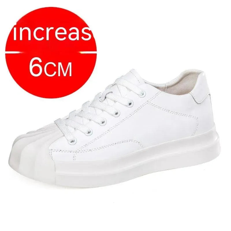 Levoire | Chaussure à talons pour hommes – Hauteur supplémentaire avec style Soulève 6CM Blanc