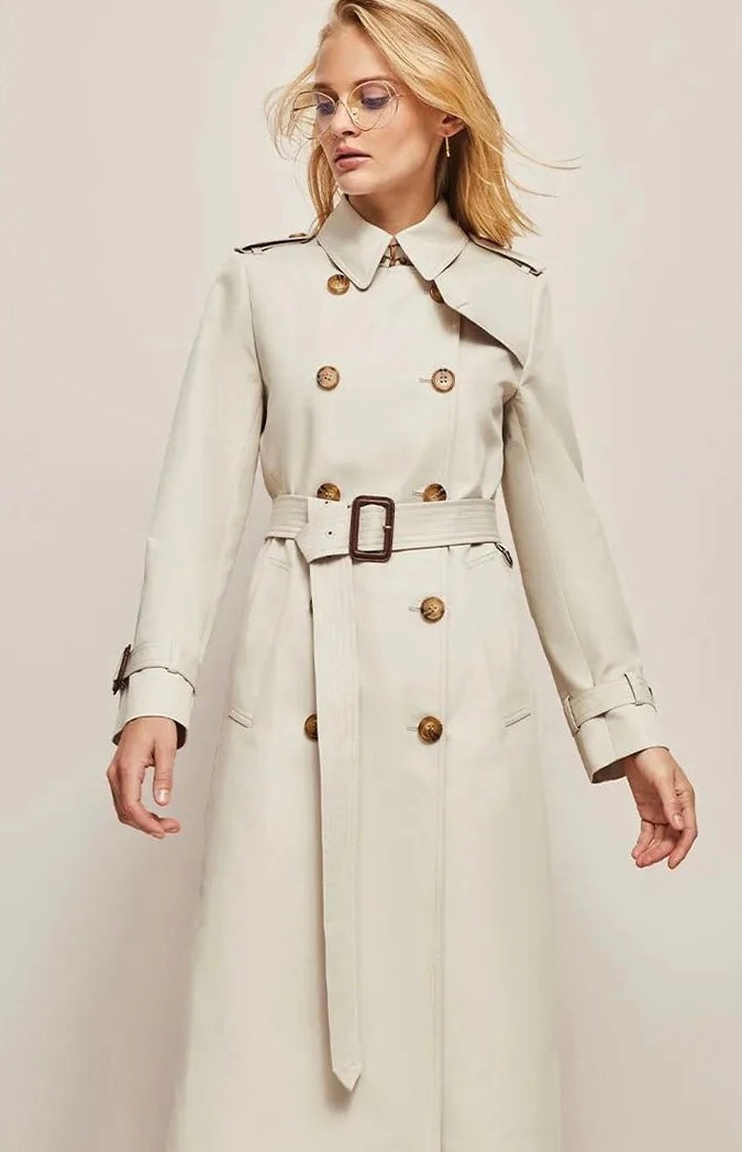 Levoire | Trench-Coat Classique Pour Femmes Crème blanc