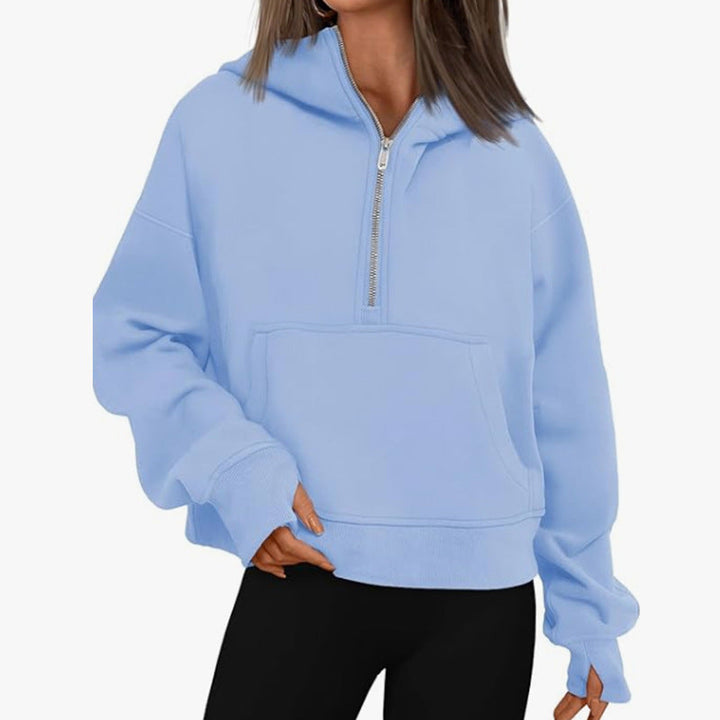 Levoire | Sweatshirt Fermeture Éclair Automne Bleu 2