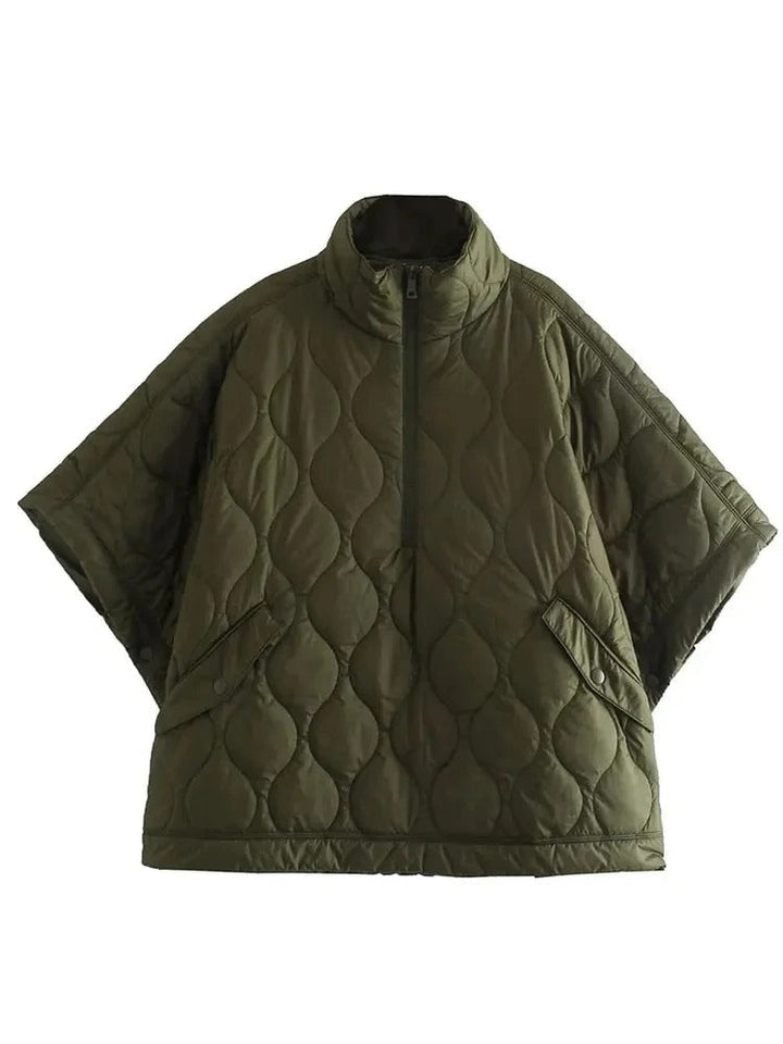 Levoire | Veste Courte Matelassée À Zip Vert olive