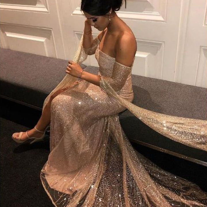Levoire | Robe brune exquise avec fente