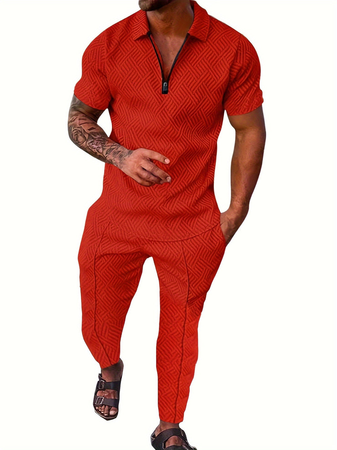 Levoire | Ensemble De Loisirs 2 Pièces Homme Avec Haut Et Pantalon Rot