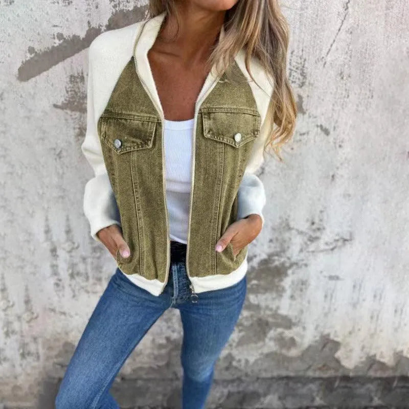 Levoire | Veste de randonnée avec zip et capuche Vert olive