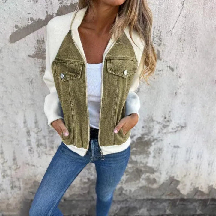 Levoire | Veste de randonnée avec zip et capuche Vert olive