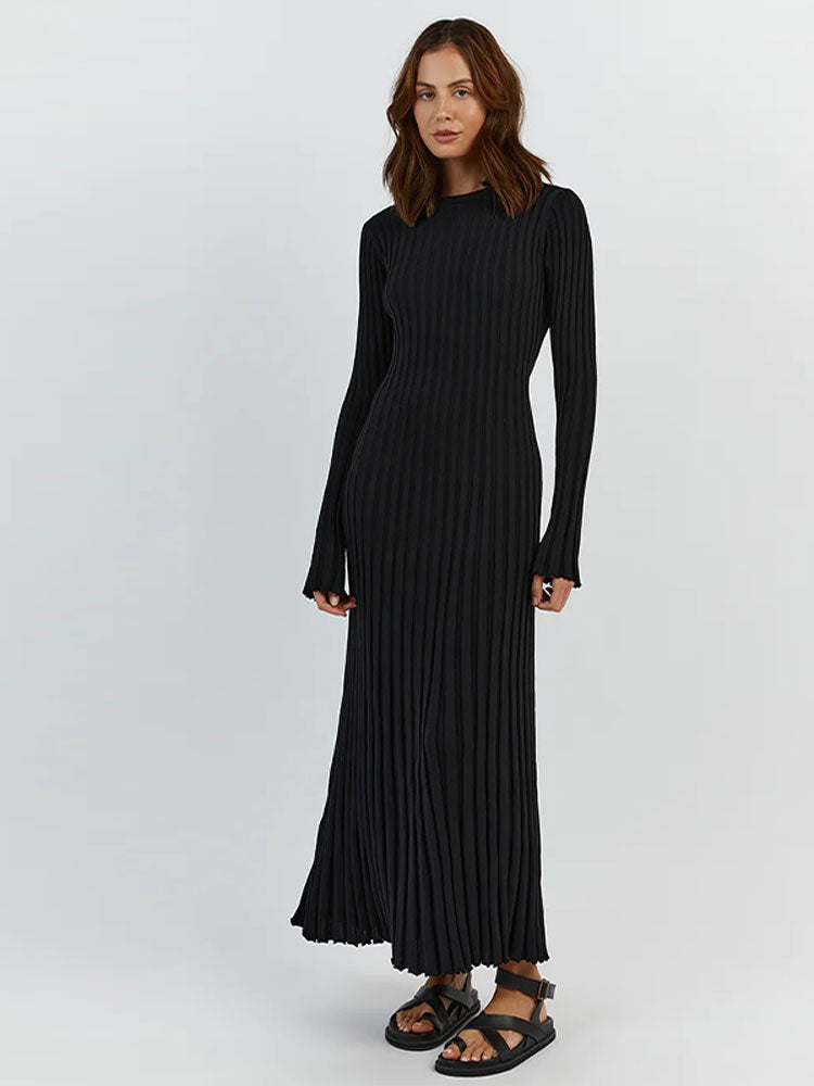 Levoire | Femmes Douce Confortable Robe Noir
