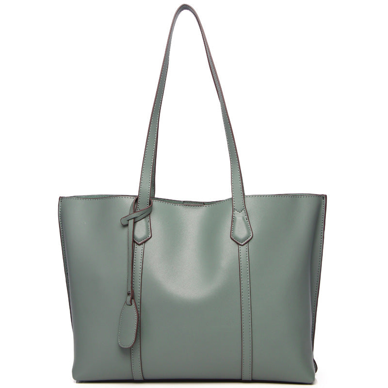 Levoire | Grande Capacité Sac À Main En Cuir Vert