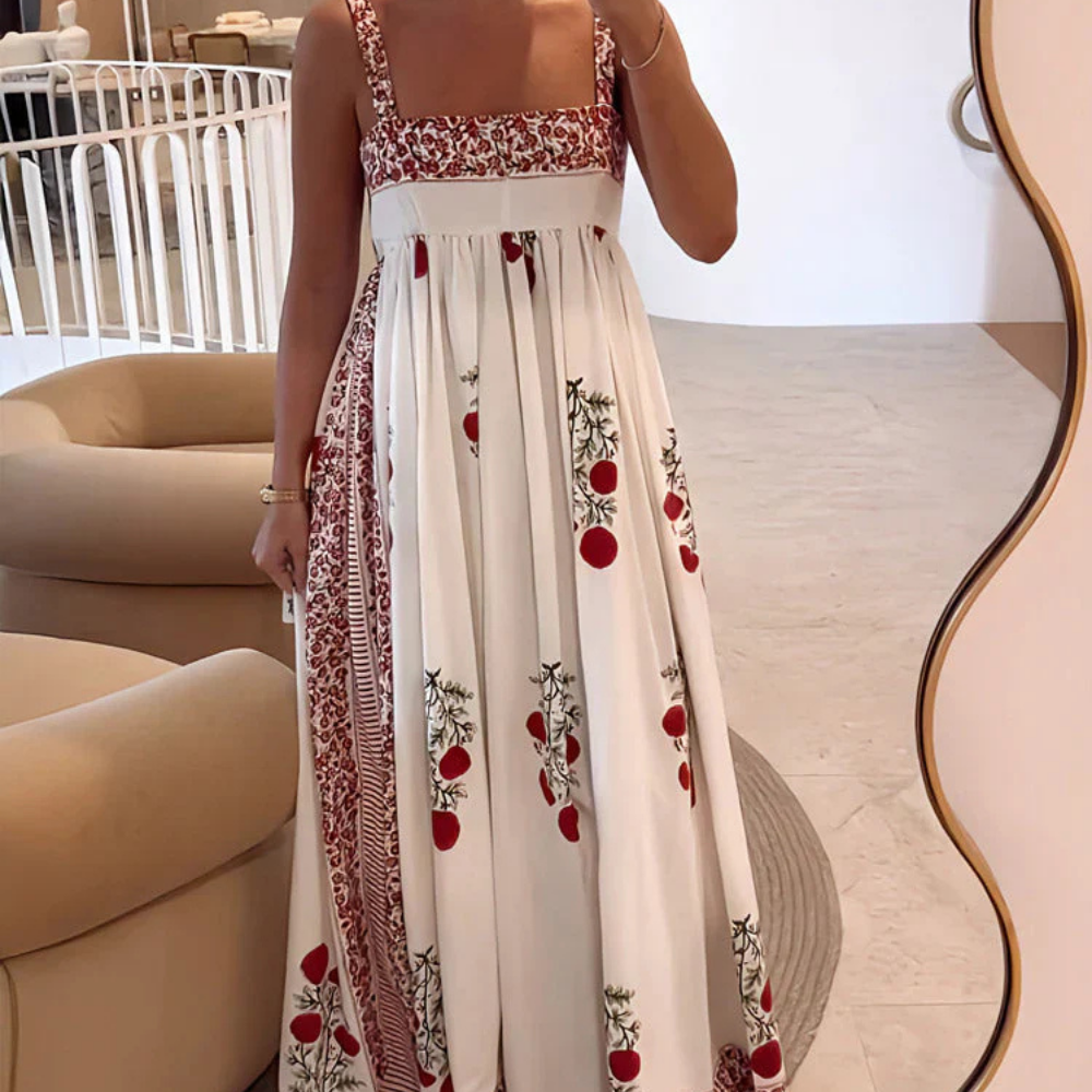 Levoire | Robe Maxi Boho Légère Avec Imprimé Romantique