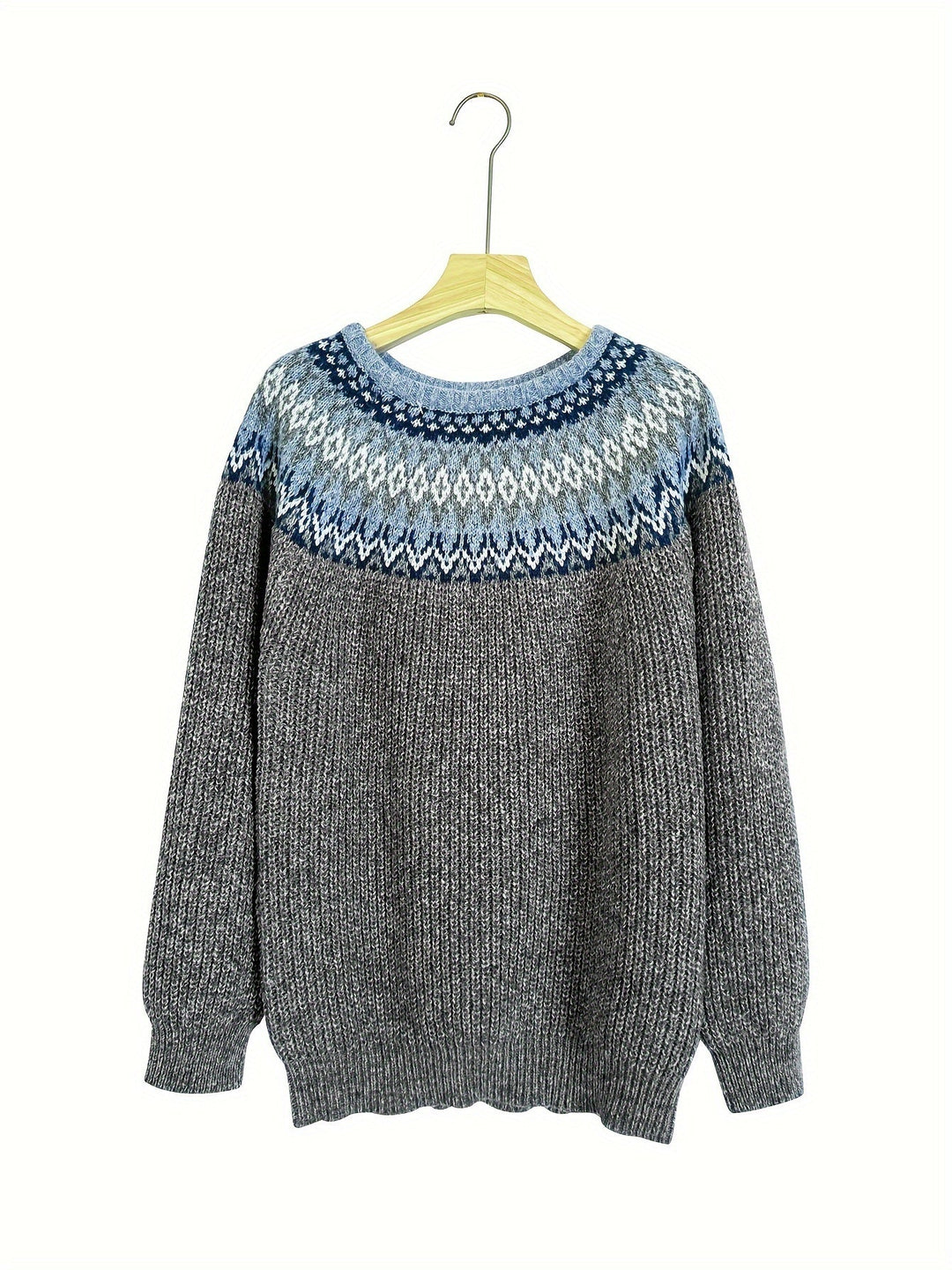 Levoire | Pull Avec Motif Géométrique Et Col Rond