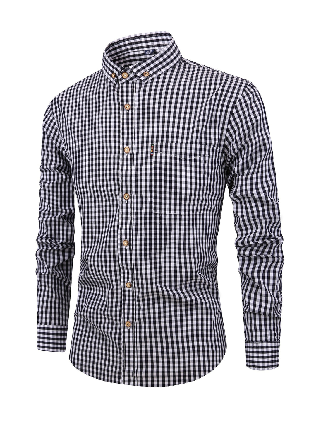 Levoire | Chemise À Carreaux Élégante Pour Hommes Kanavalla Carrés noirs