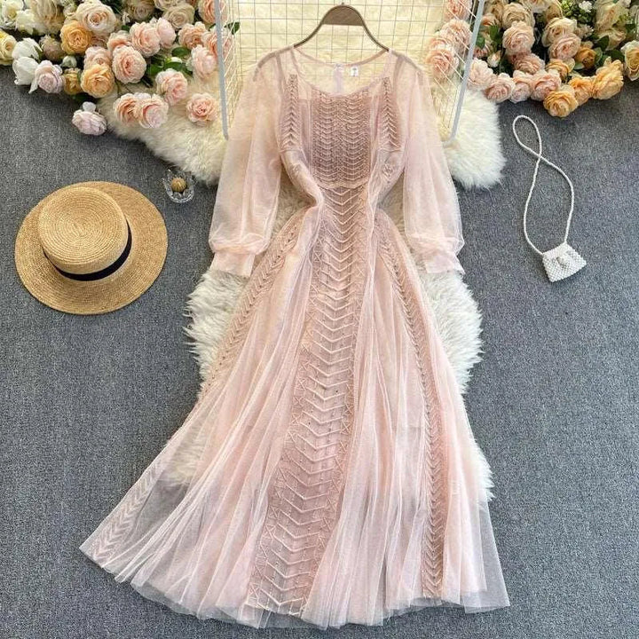 Levoire | Robe élégante en dentelle pour femmes Rosa