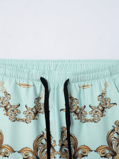 Levoire | 2 Pièces Costume Homme Avec Motif Floral Doré