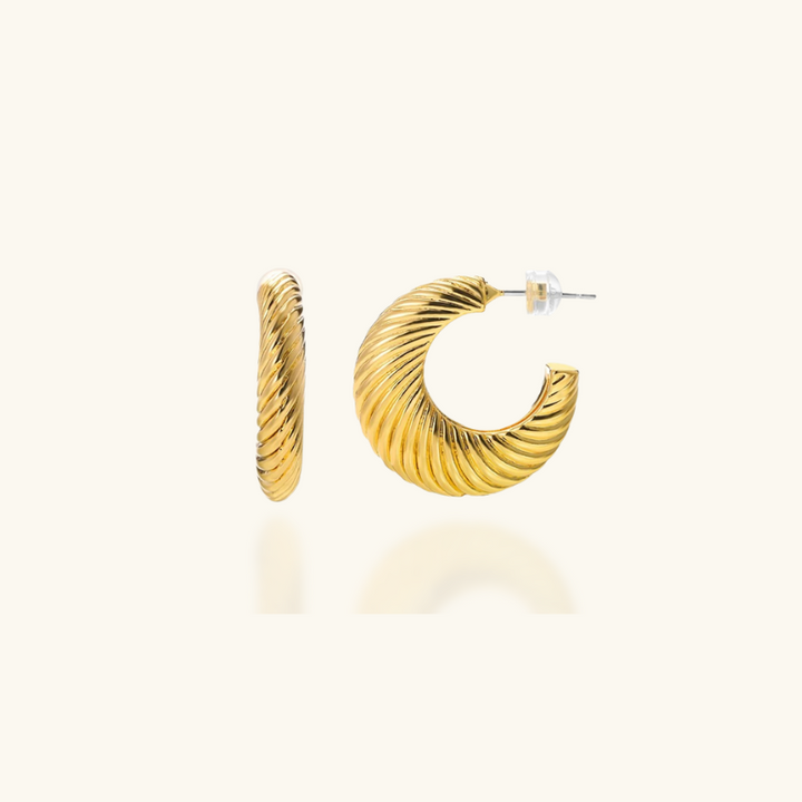 Levoire | Grandes Boucles D'Oreilles Torsadées Or 26mm
