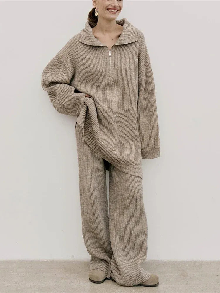Levoire | Couleur Pull Zippé Mi-Long Ensemble Approprié
