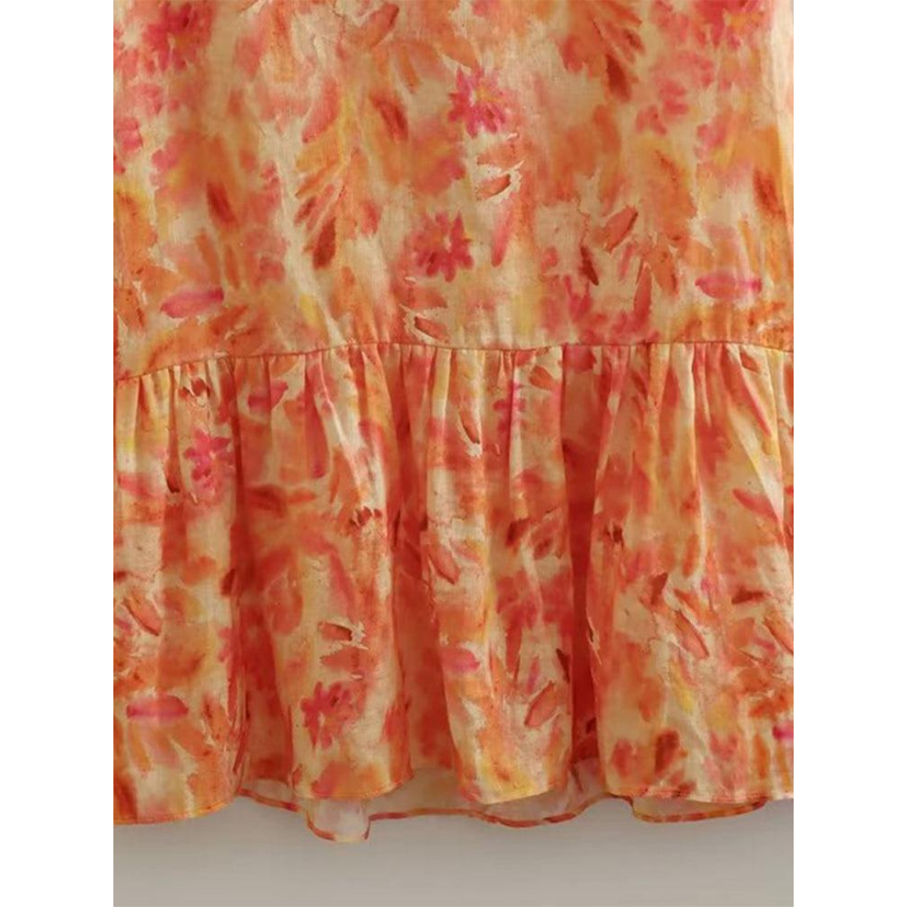 Levoire | Jupe Maxi avec Volant Floral pour Femmes