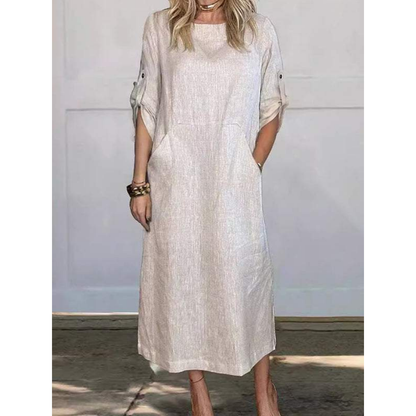 Levoire | Robe Maxi Decontractee Coupe Detendue Femmes Blanc