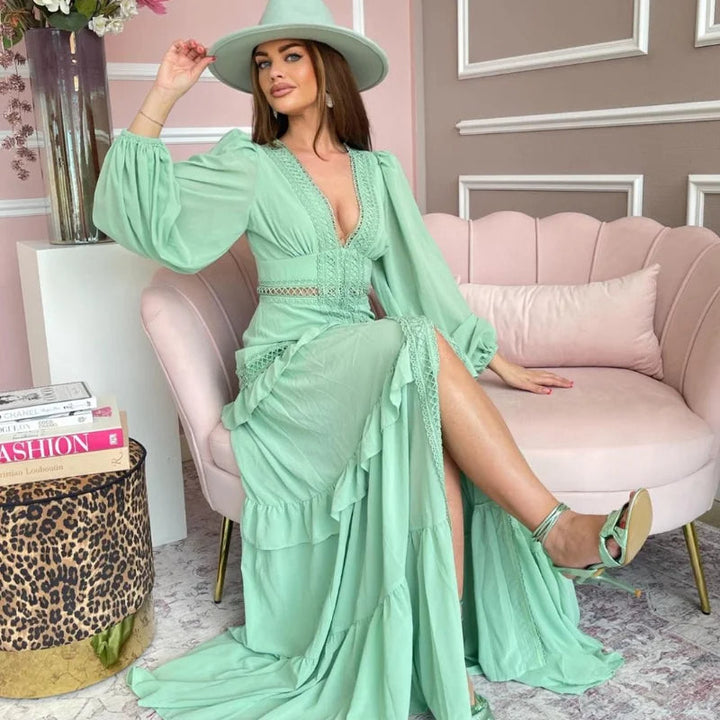 Levoire | Robe Maxi À Manches Longues Finie