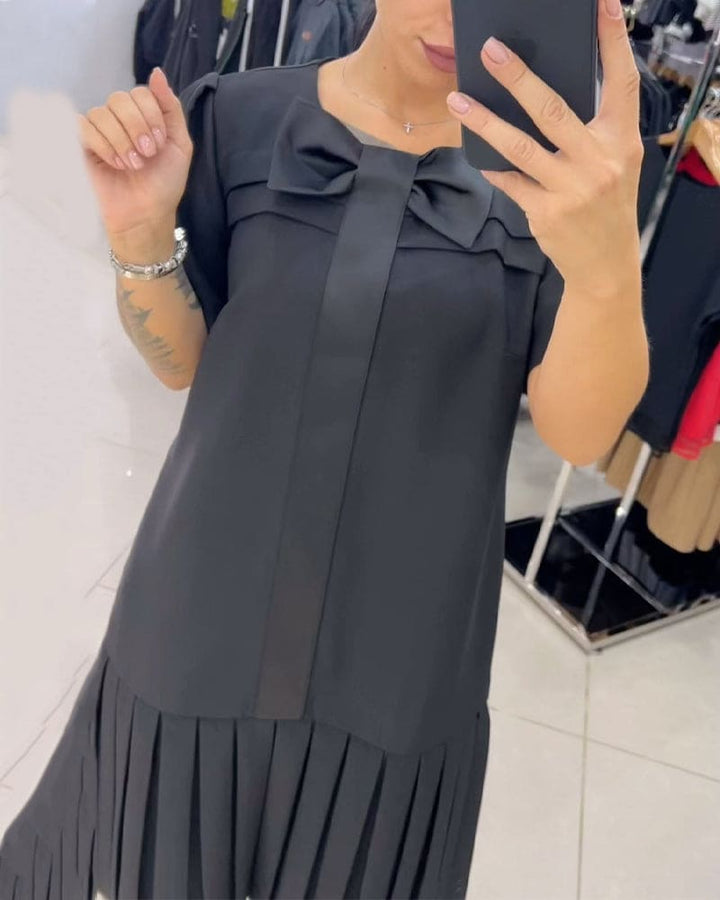 Levoire | Robe À Manches Courtes Et À Ourlet Froncé