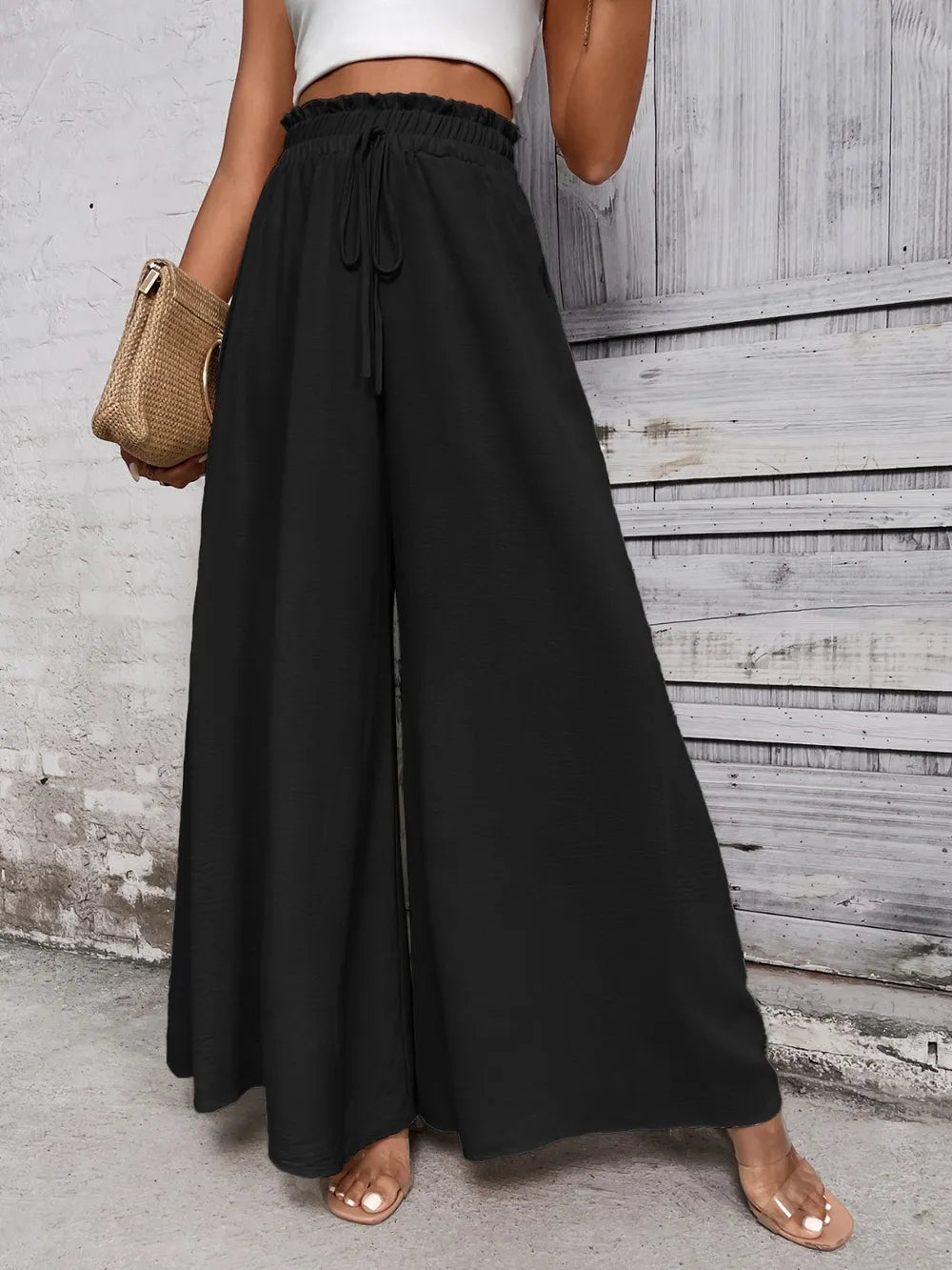 Levoire | Honey Tied Pantalon Large Taille Haute
