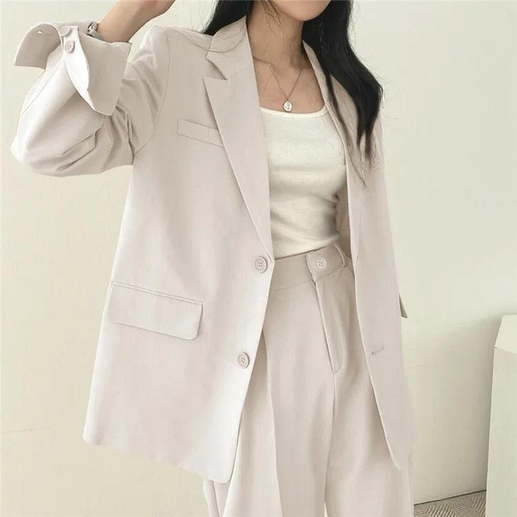 Levoire | Sur Mesure Blazer Et Pantalons Droits Set Pour Femmes