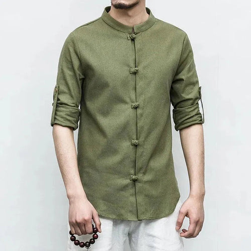 Levoire | Chemise en lin à manches longues pour hommes
