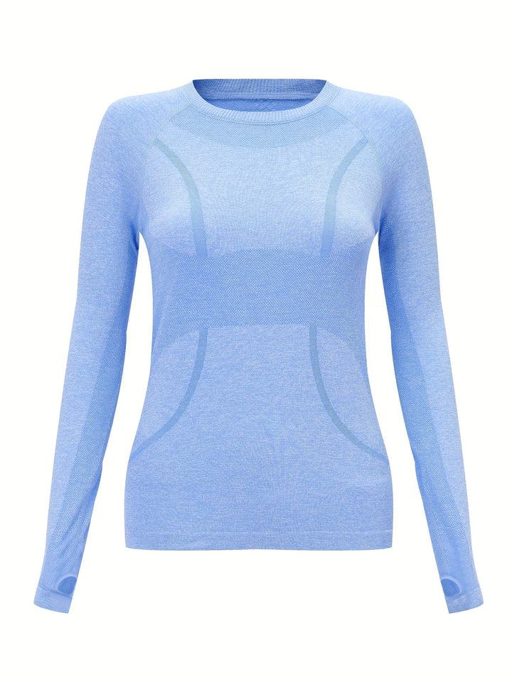 Levoire | T-Shirt De Course À Séchage Rapide Avec Manches Longues Le bleu du globe céleste
