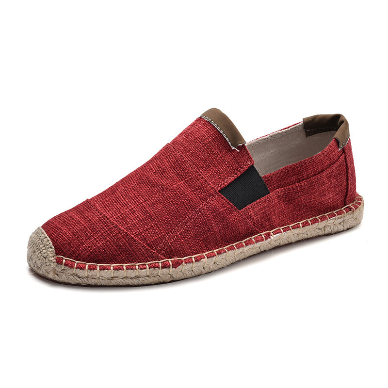 Levoire | Élégant Mocassin En Toile Léger Pour Hommes Rot