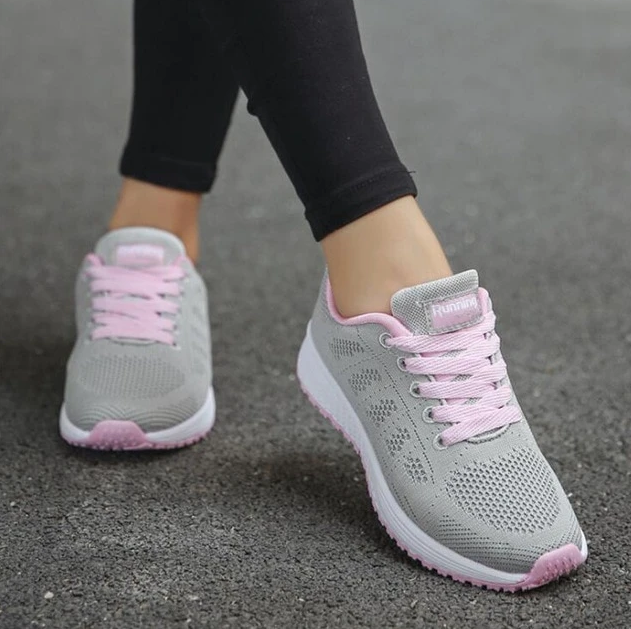 Levoire | Chaussures Pour Femmes Orthopédiques Et À La Mode Gris & Rose