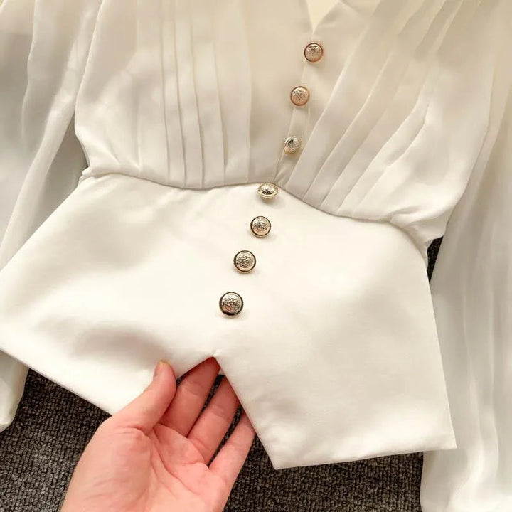 Levoire | Blouse à manches longues avec décolleté en V