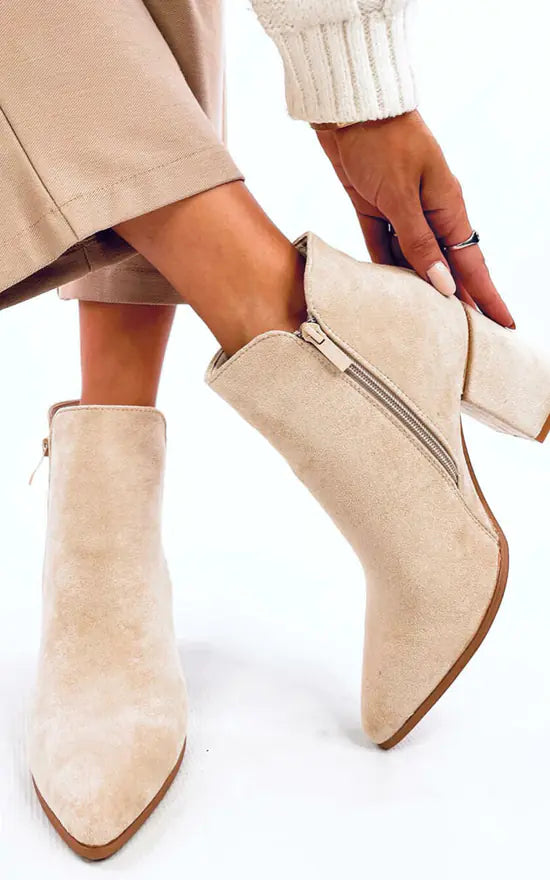 Levoire | Bottes À Talons Beiges Pour Des Jours Stylish Beige