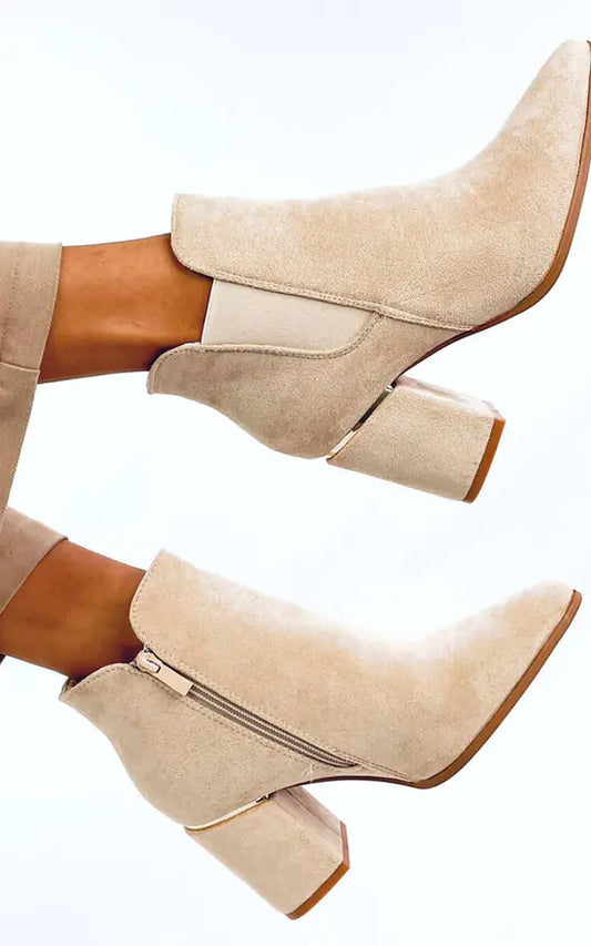 Levoire | Bottes À Talons Beiges Pour Des Jours Stylish