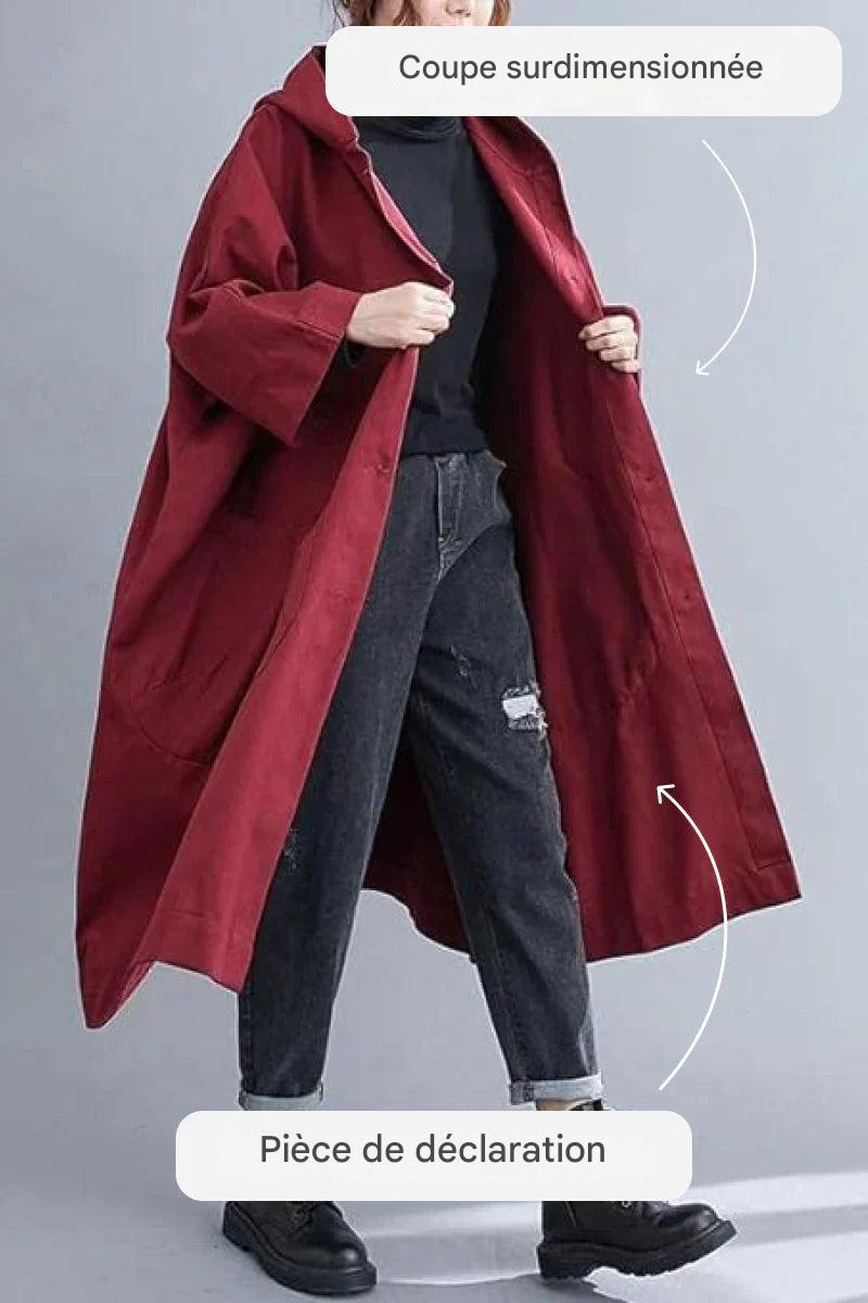 Levoire | Veste De Pluie Oversize Bordeaux
