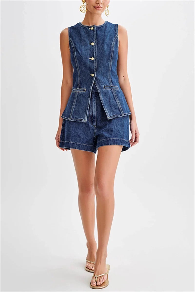 Levoire | Costume En Jean Deux Pièces Bleu