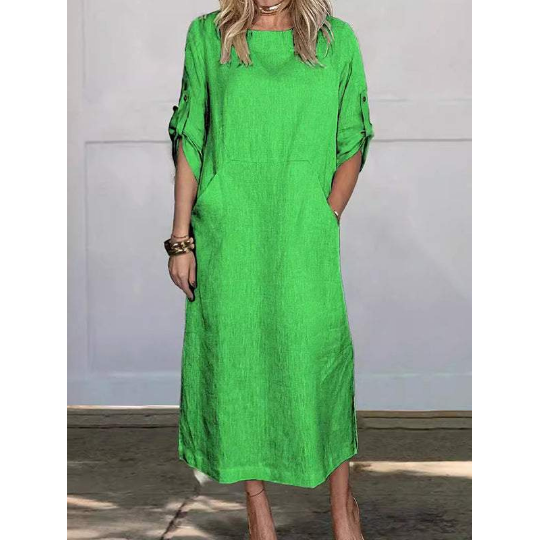 Levoire | Robe Maxi Decontractee Coupe Detendue Femmes Vert