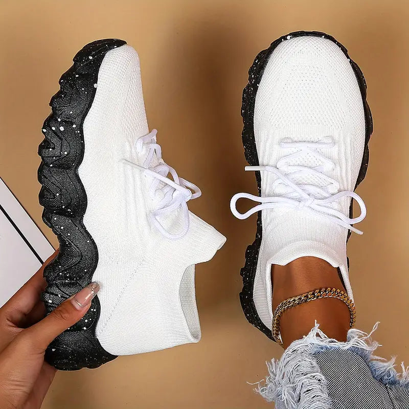 Levoire | Baskets Aérées À Semelle Épaisse Pour Femmes Blanc