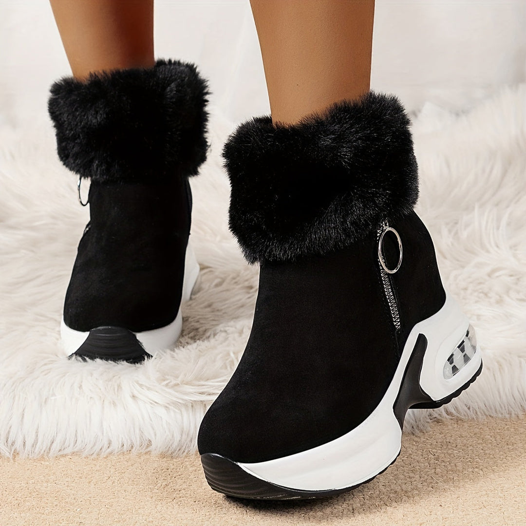 Levoire | Bottines Chaudes Avec Fourrure Nior