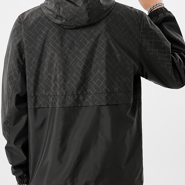 Levoire | Veste De Pluie Pour Hommes À Motif Écossais Noir