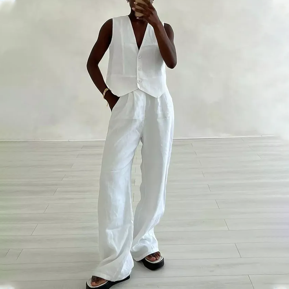 Levoire | Ensemble En Lin D'Été Blanc