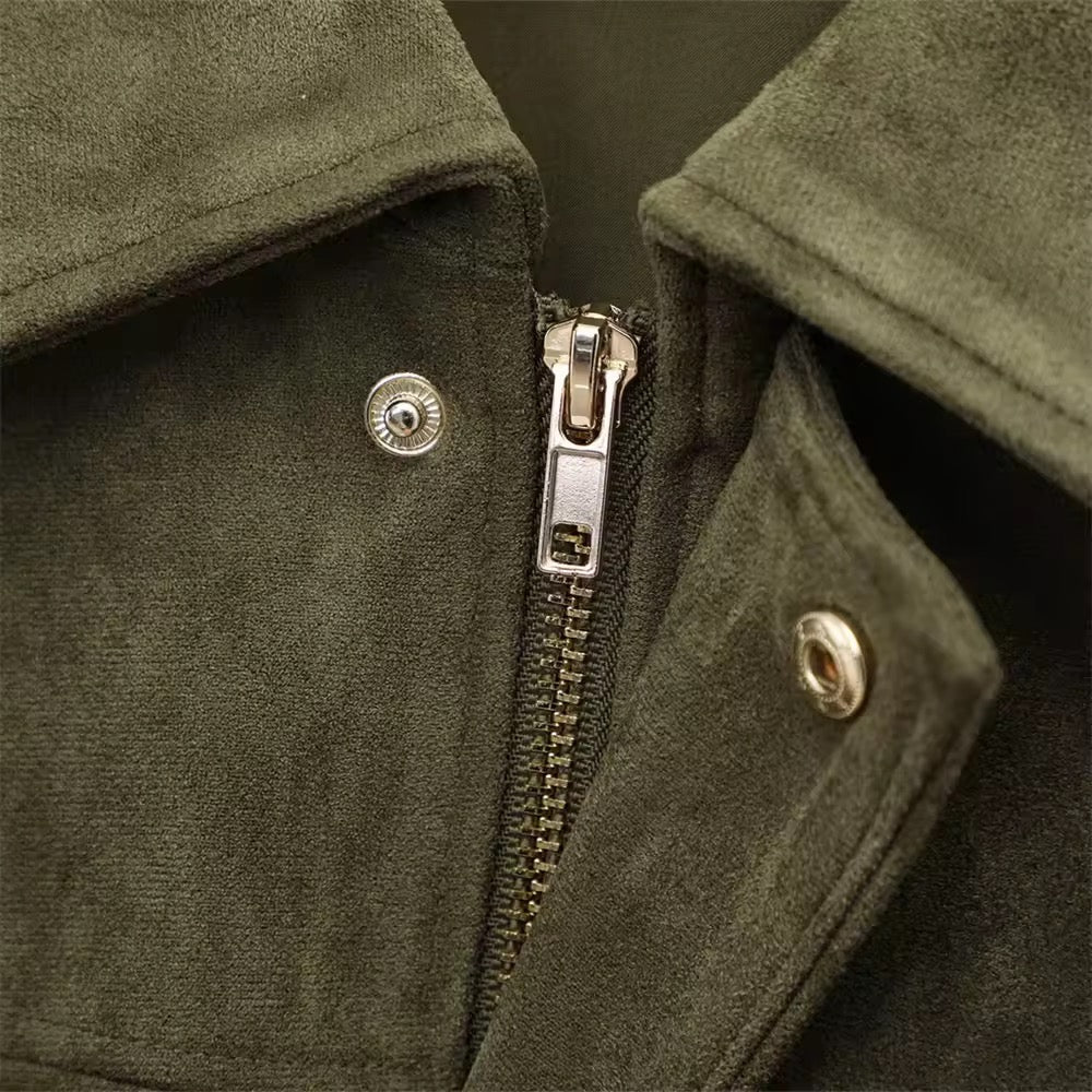 Levoire | Grande Taille Veste Bomber En Daim