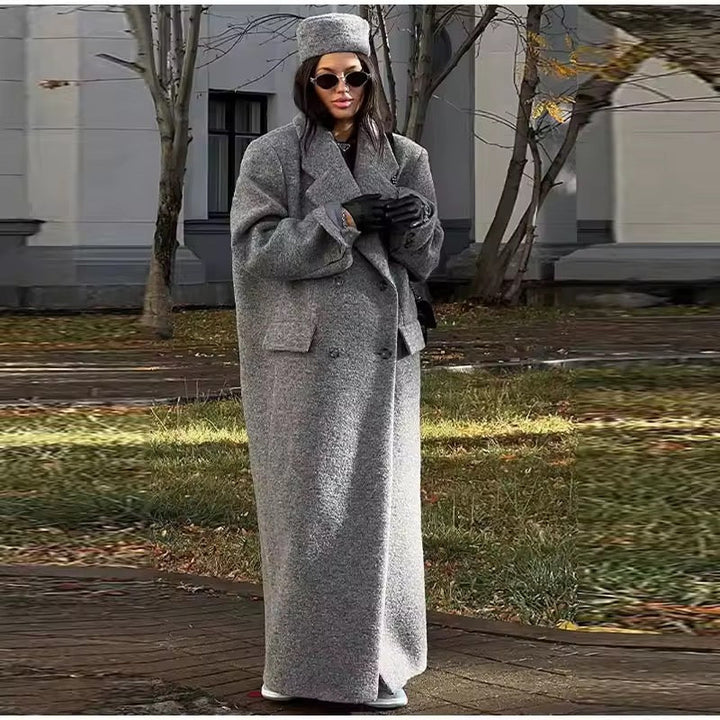 Levoire | Manteau Long Élégant En Gris