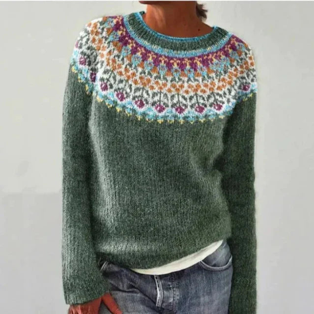 Levoire | Pull Rétro D'Automne Gris Fleur