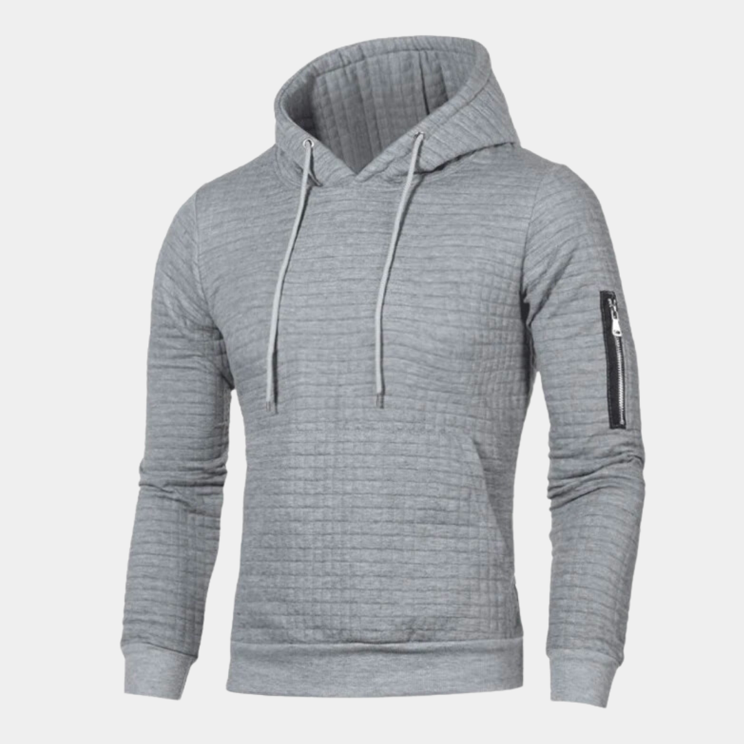 Levoire | Chandail Chauffant Hommes Capuche Gris clair