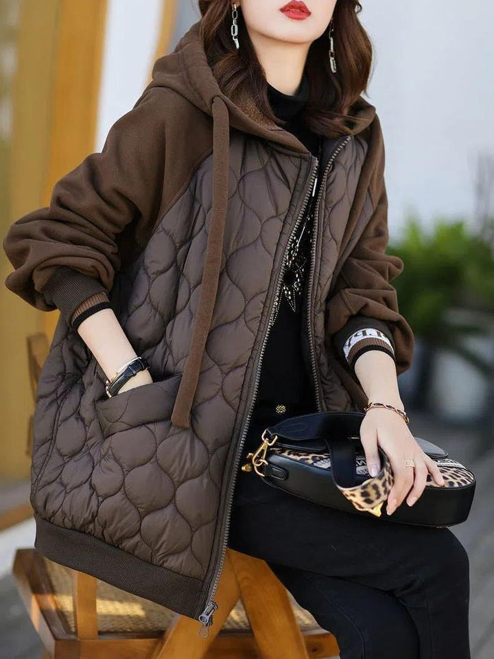 Levoire | Veste Pour Femme Avec Capuche Et Design Moderne Braun