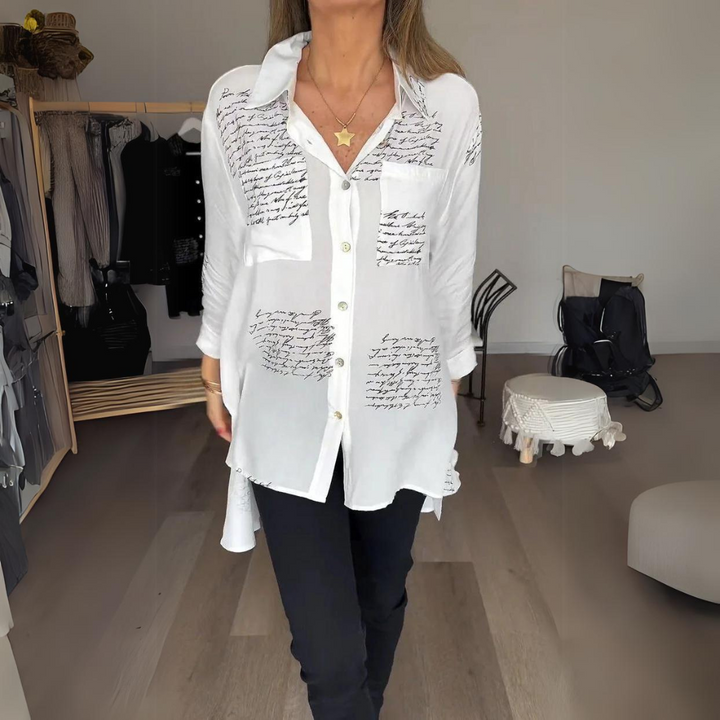 Levoire | Chemise Boutonnée Moderne Pour - Femmes - Manches Longues Blanc