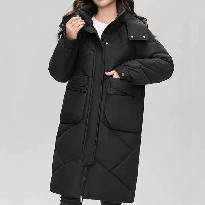 Levoire | Long Doudoune Pour Femmes Chic Noir