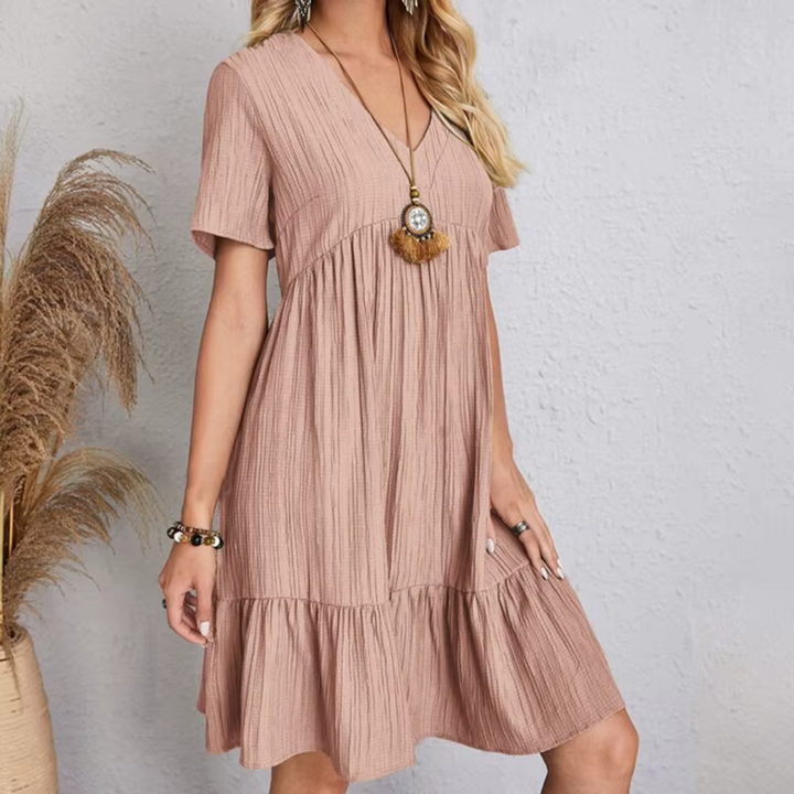 Levoire | Élégante et flatteuse robe plissée Rosa
