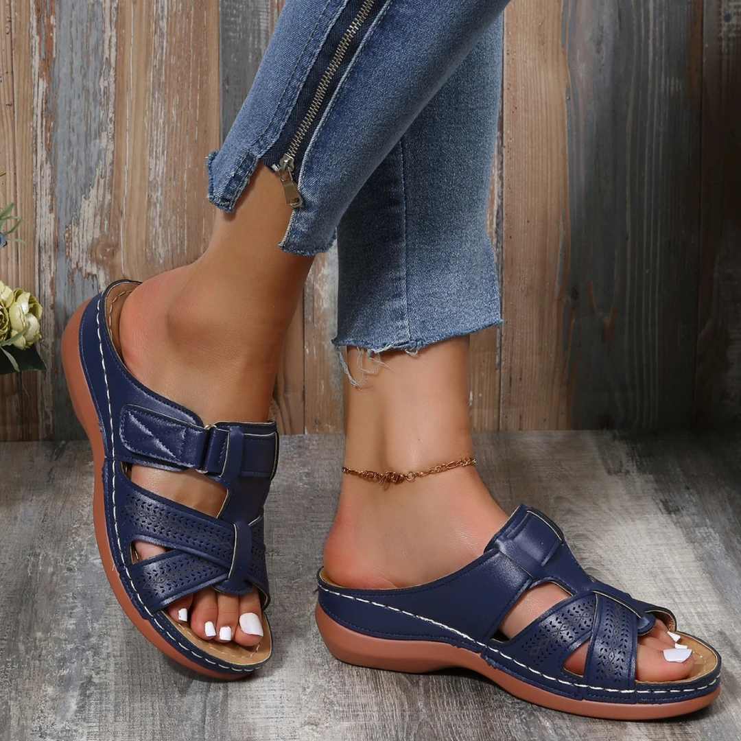 Levoire | Sandales Ouvertes Avec Un Ajustement Confortable Bleu foncé