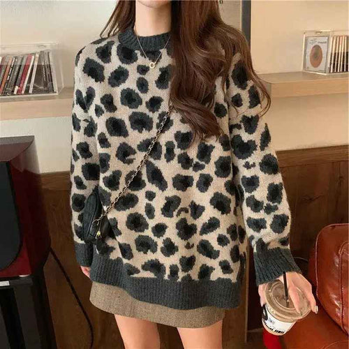 Levoire | Pull Confortable Avec Motif Léopard